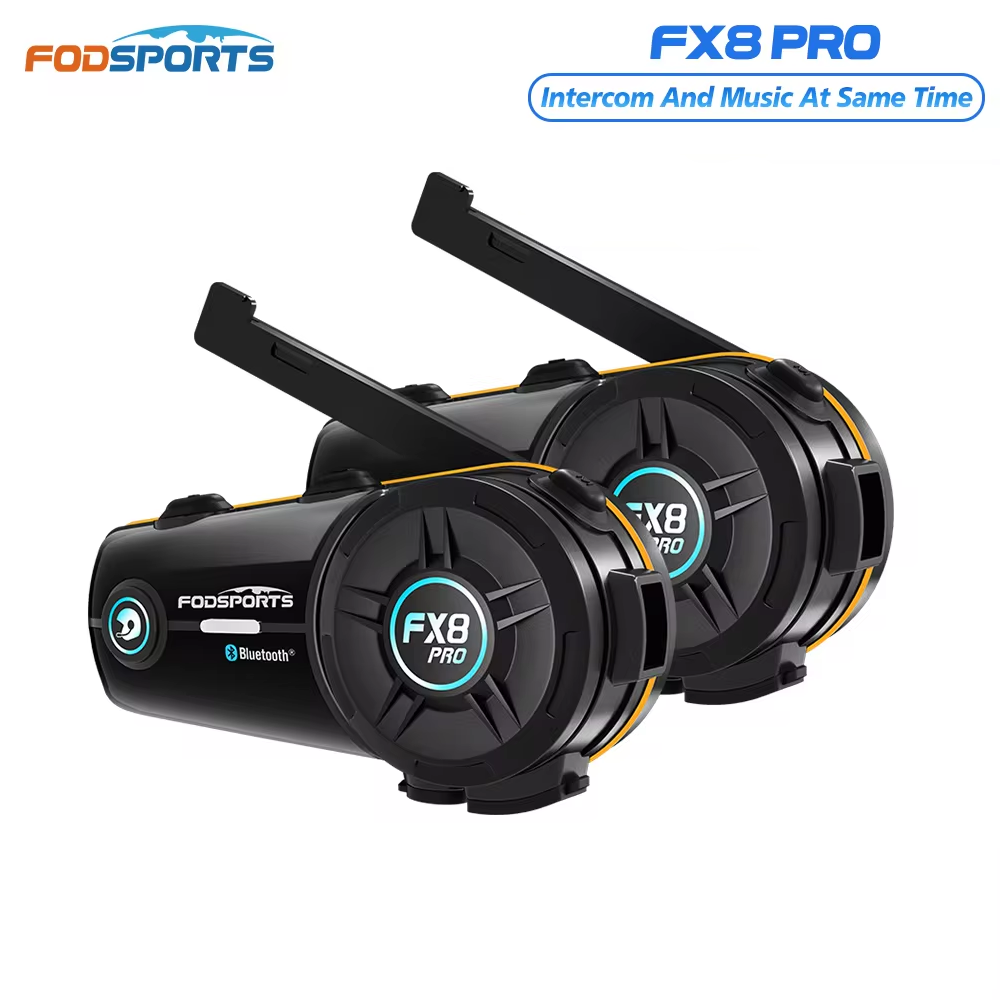 Universal Motorcycle Helmet Intercom Headset - 2 adet Fodsports FX8 Pro Motosiklet