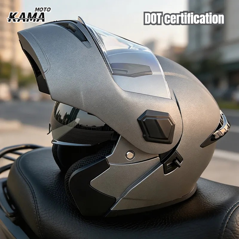 Modular Flip Up Motorcycle Helmet Dot Approved - Katlanabilir, Modüler Motosiklet Kaskı, Erkek ve