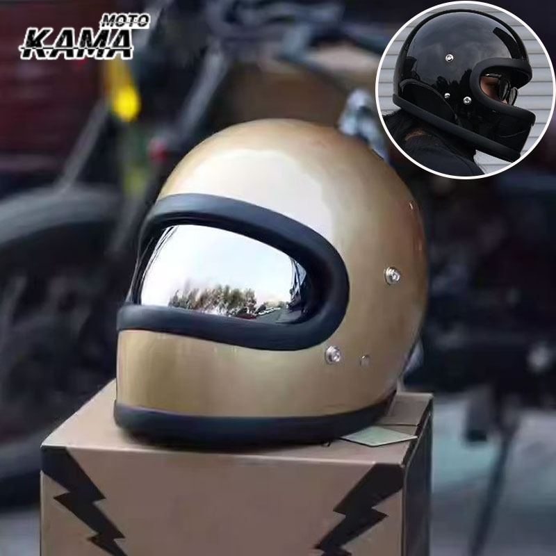 Vintage Open Face Retro Helmet - HOT DOT Sertifikalı Retro Motosiklet Kaskı