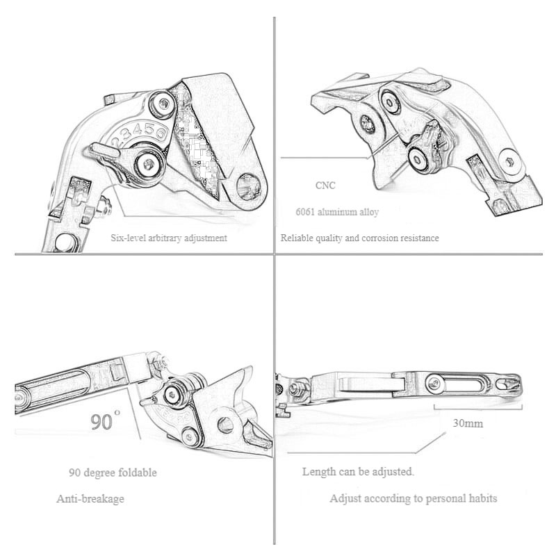 YAMAHA MT-09 MT09 MT mt 09 202 - Cnc Aluminum Adjustable Brake Clutch Levers incelemesi ve fiyatı