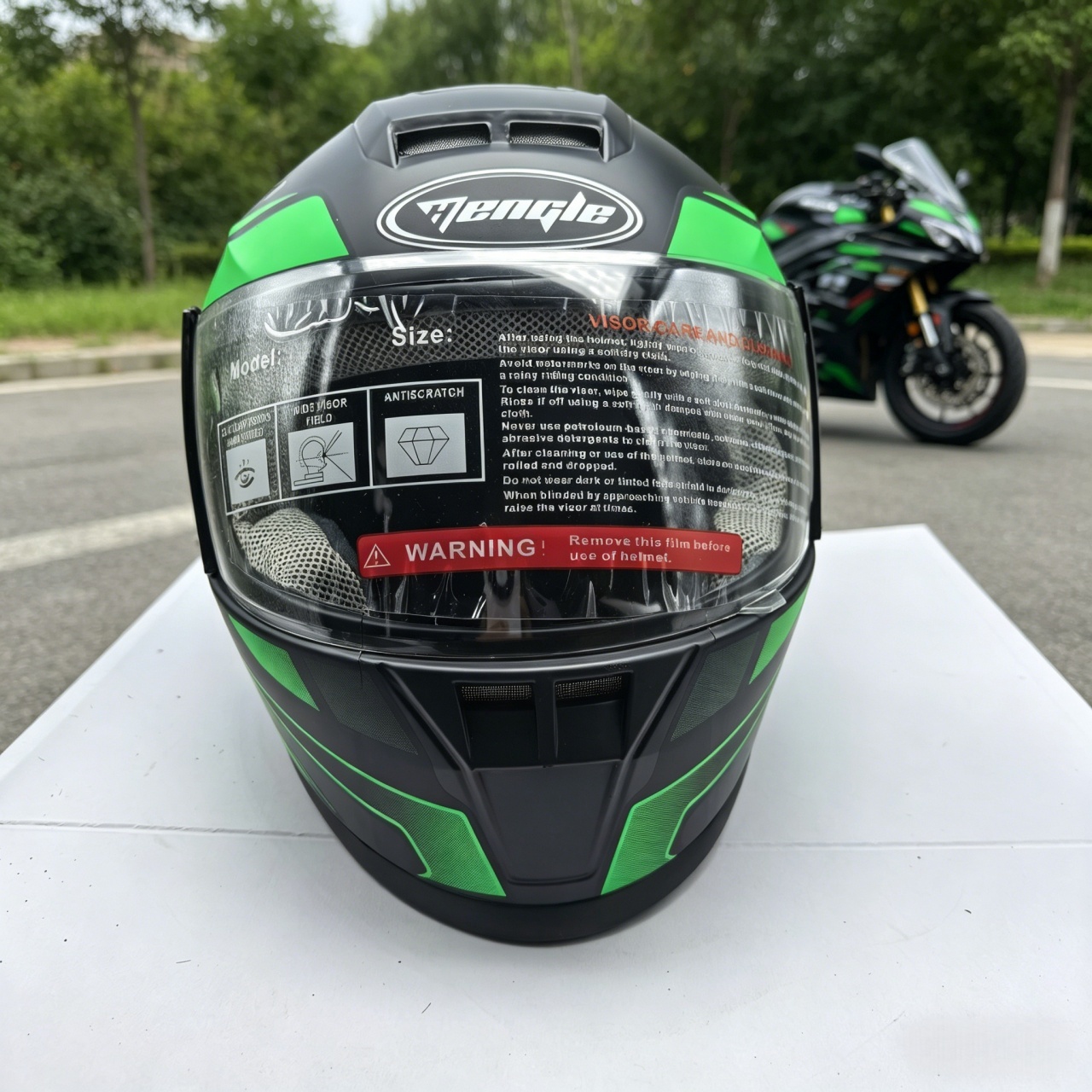 Erkek Tam Yüz Motosiklet Kaskı - Dual Visor Motorcycle Racing Helmet incelemesi ve fiyatı