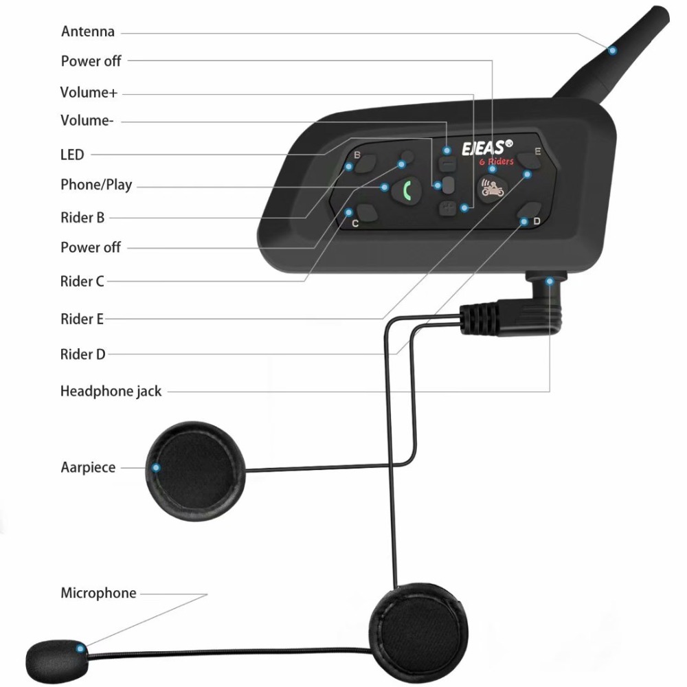 3.5MM Kulaklık Mikrofon Aksesu - Universal Motorcycle Helmet Intercom Headset incelemesi ve fiyatı
