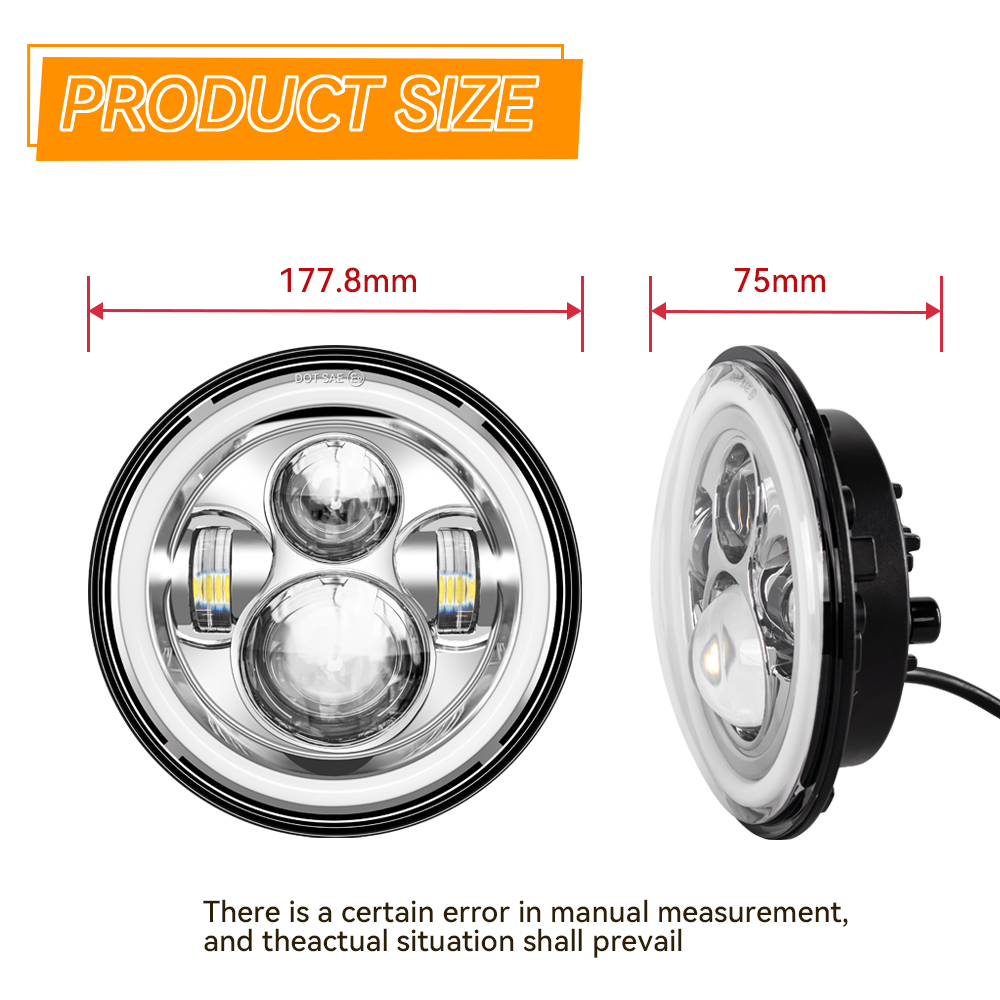 Evrensel 7' Yuvarlak Far 7 İnç - Universal Motorcycle Led Headlight Projector incelemesi ve fiyatı