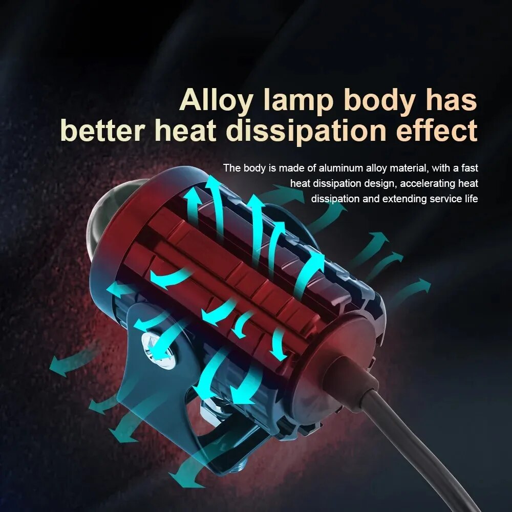 Evrensel Motosiklet LED Far, A - Universal Motorcycle Led Headlight Projector incelemesi ve fiyatı