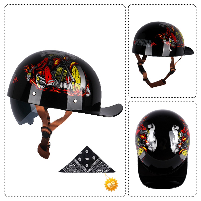 Uchoose yaz motosiklet Casque  - Vintage Open Face Retro Helmet incelemesi ve fiyatı