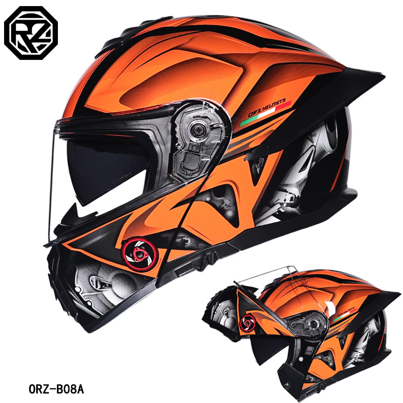 ORZ Motosiklet Kaskı Çift Vizö - Modular Flip Up Motorcycle Helmet Dot Approved incelemesi ve fiyatı