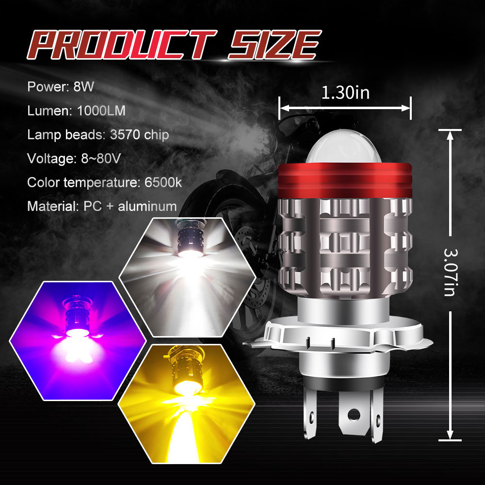 Evrensel H4 LED motosiklet far - Universal Motorcycle Led Headlight Projector incelemesi ve fiyatı