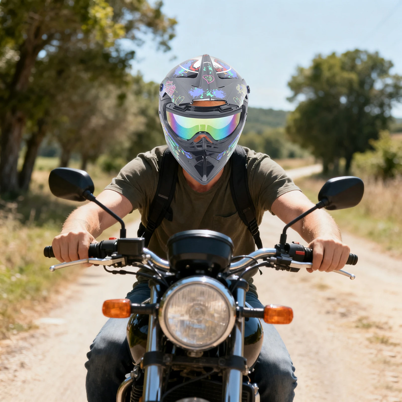 Motokros Kask Seti, Motosiklet - Off Road Motocross Helmet Goggles Set incelemesi ve fiyatı