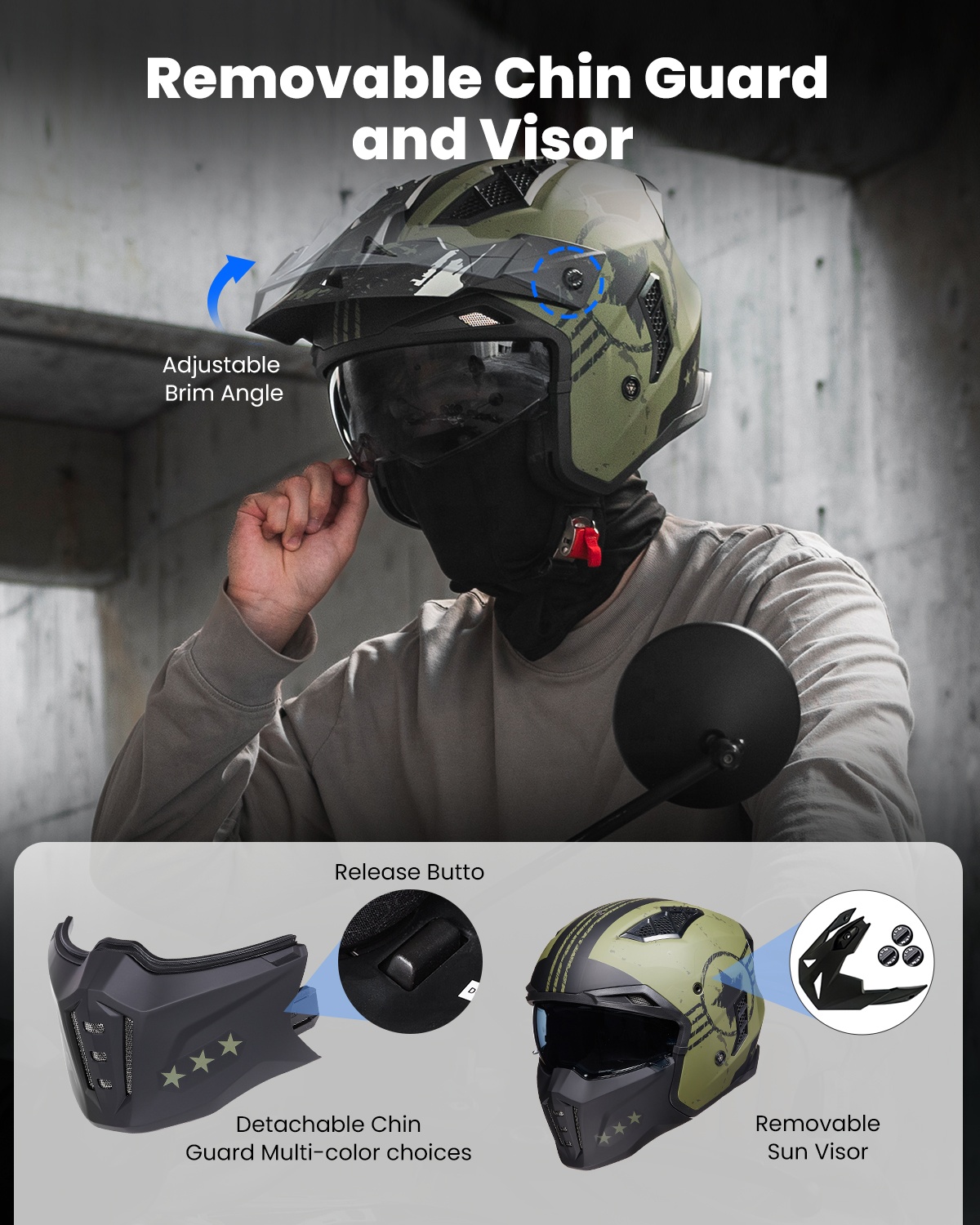 Açık Yüz Motosiklet Kaskı 3/4  - Vintage Open Face Retro Helmet incelemesi ve fiyatı