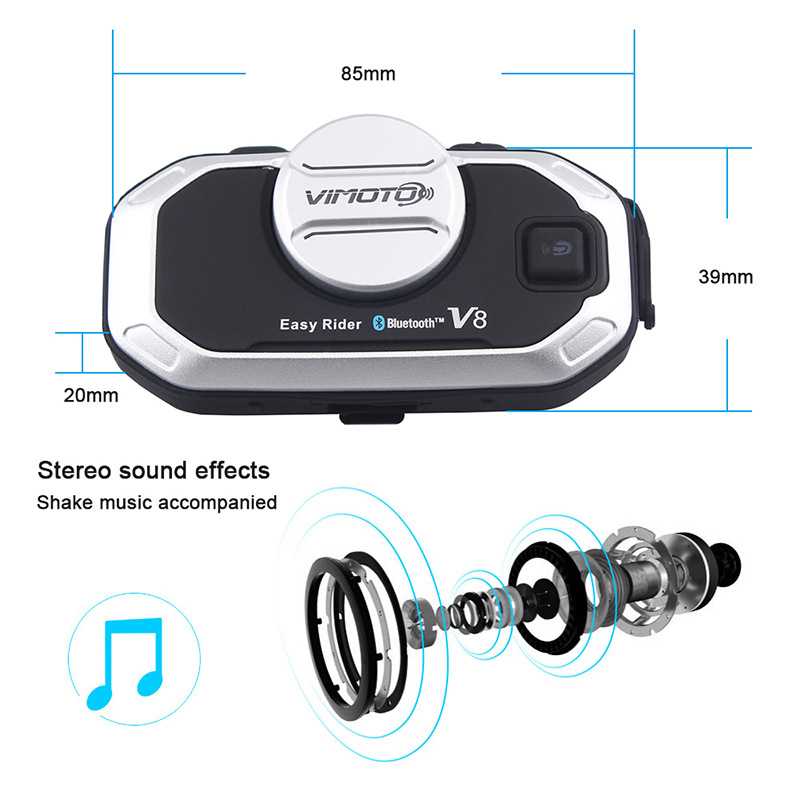 Vimoto V8 Motosiklet Kask Kula - Universal Motorcycle Helmet Intercom Headset incelemesi ve fiyatı