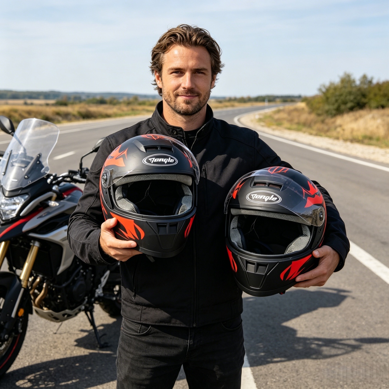 Erkek Tam Yüz Motosiklet Kaskı - Dual Visor Motorcycle Racing Helmet incelemesi ve fiyatı