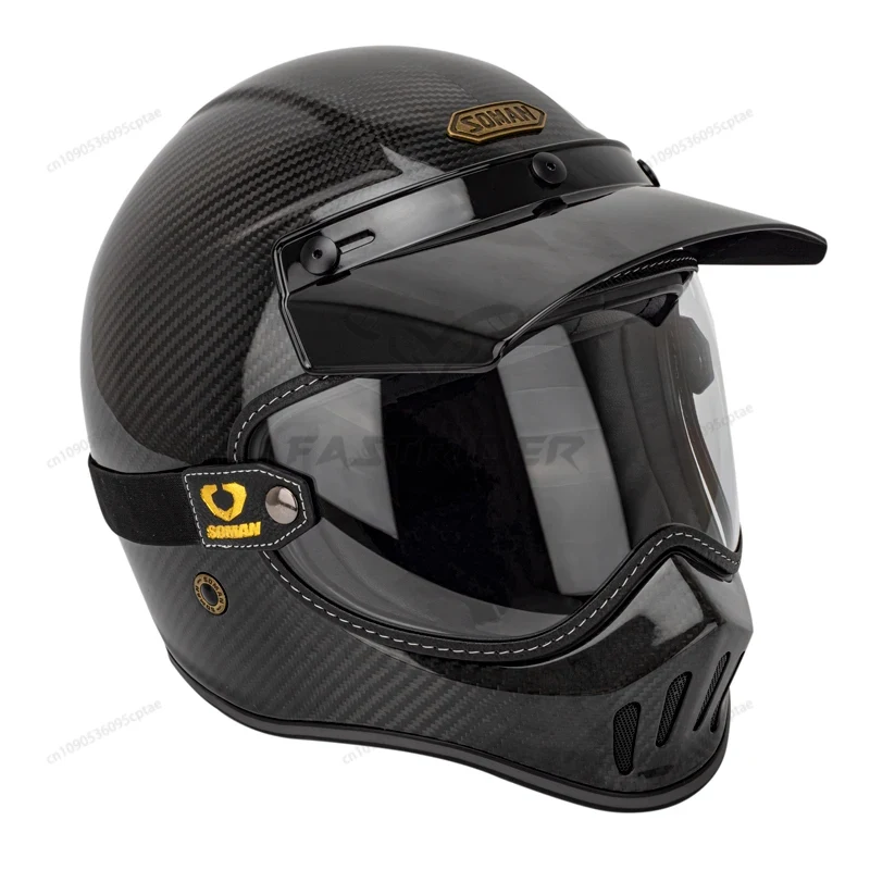 SOMAN Vintage Motosiklet Gözlü - Vintage Open Face Retro Helmet incelemesi ve fiyatı