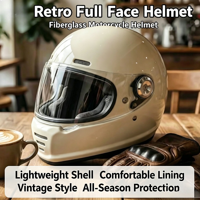 Karbon Fiber Retro Kask Motosi - Carbon Fiber Lightweight Motorcycle Helmet incelemesi ve fiyatı