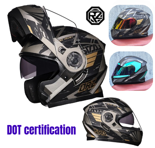Orz Tam Yüz Çift Vizör Motosik - Dual Visor Motorcycle Racing Helmet incelemesi ve fiyatı